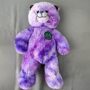 Build-a-bear purple swirl peace kitty